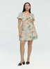 Short-Puffy-Sleeve Mini Dress with Sweetheart Neckline