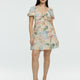 Short-Puffy-Sleeve Mini Dress with Sweetheart Neckline