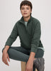 Long-Sleeve Half-Zip Mock-Neck Textured Top