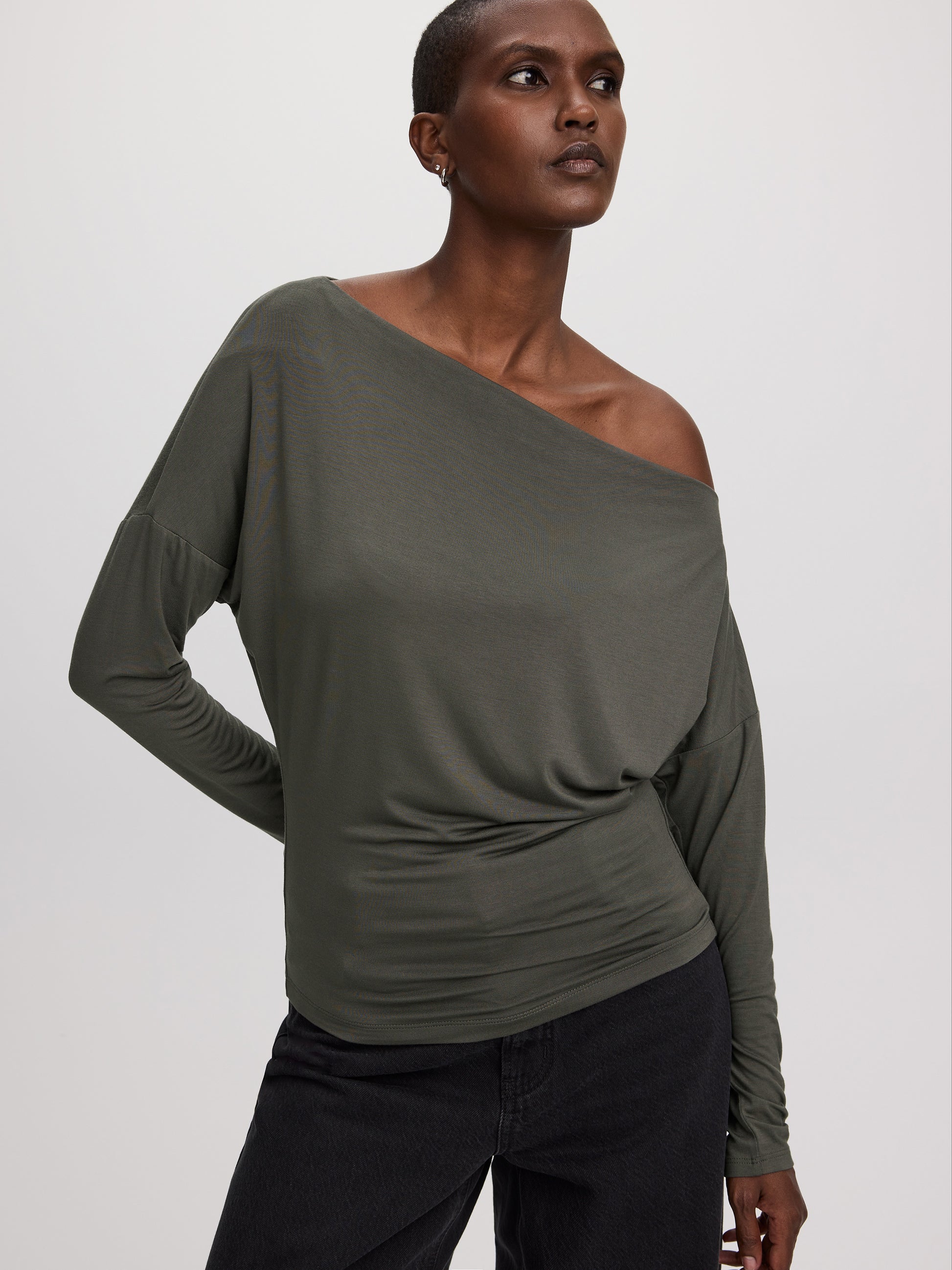 Long-Sleeve Off-the-Shoulder Top