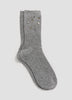 Warm Crew Socks with Beadings at Hem