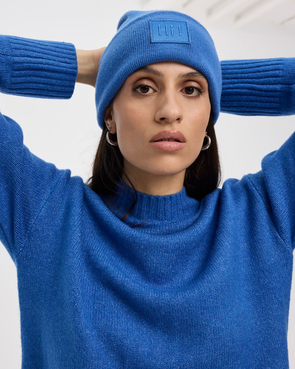 Fold-Over Beanie with Embroidered Patch