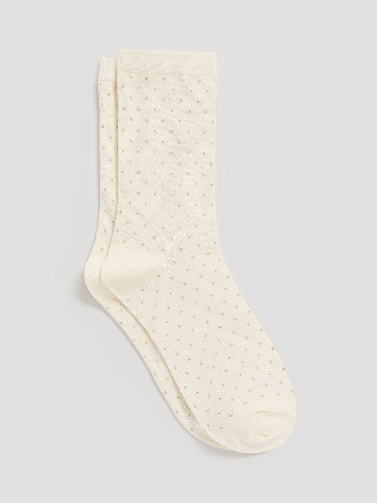 Dotted Crew Socks with Metallic Fibres