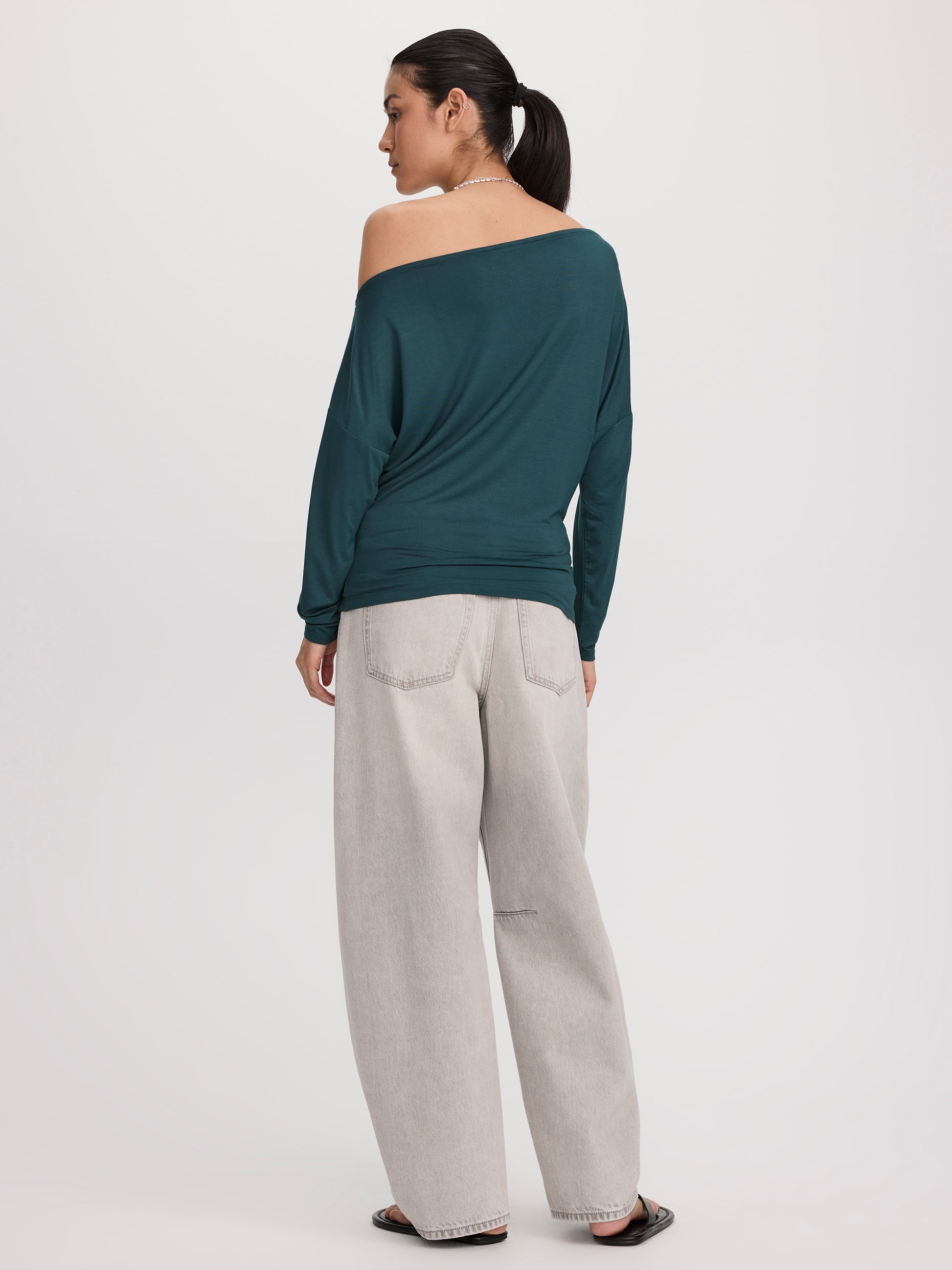 Long-Sleeve Off-the-Shoulder Top