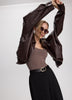 Loose Faux Leather Jacket
