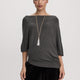 Long-Sleeve Boat-Neck Off-the-Shoulder Top