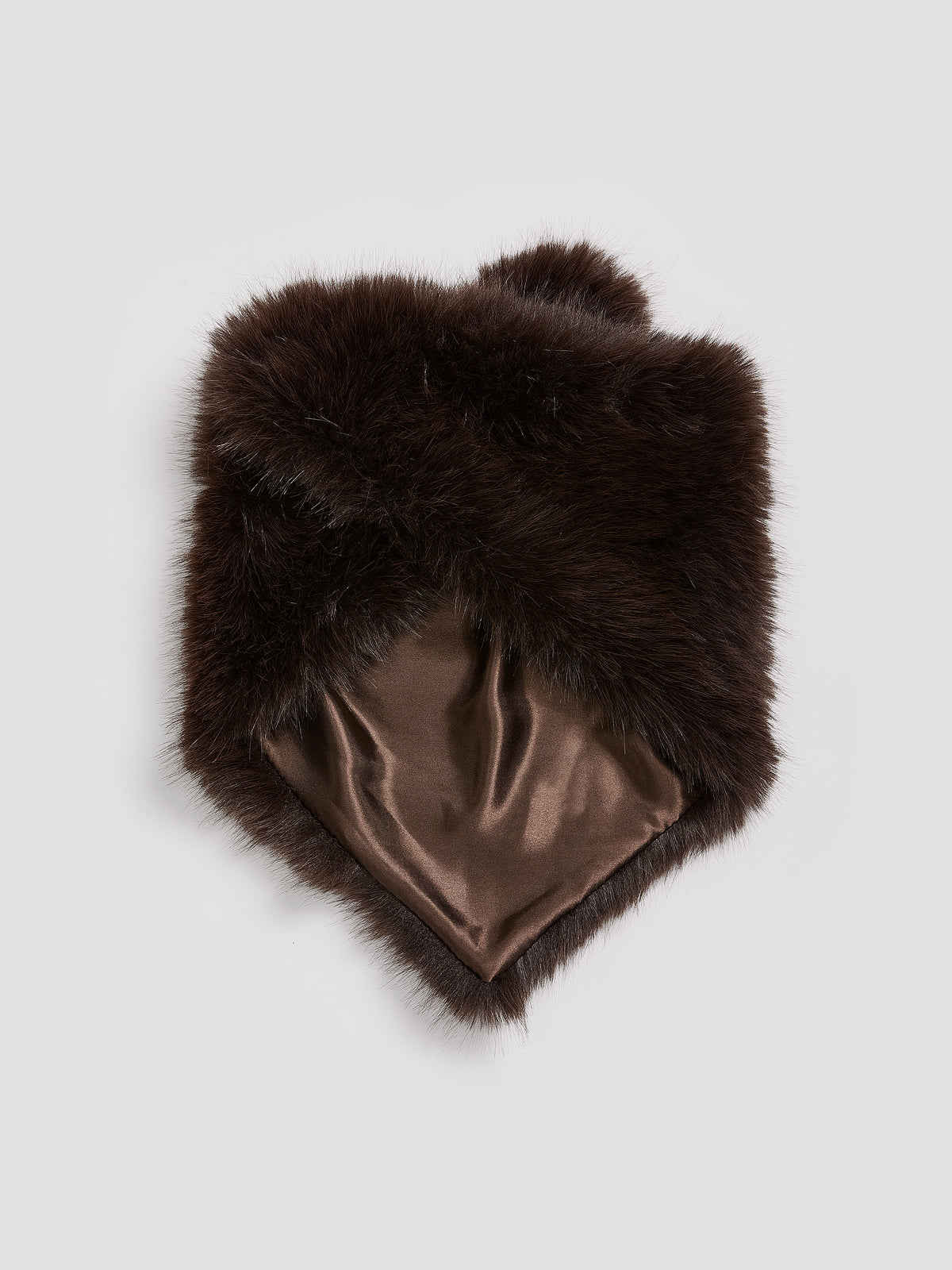 Faux Fur Triangle Scarf