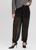 High-Rise Barrel Pants with Under Shorts