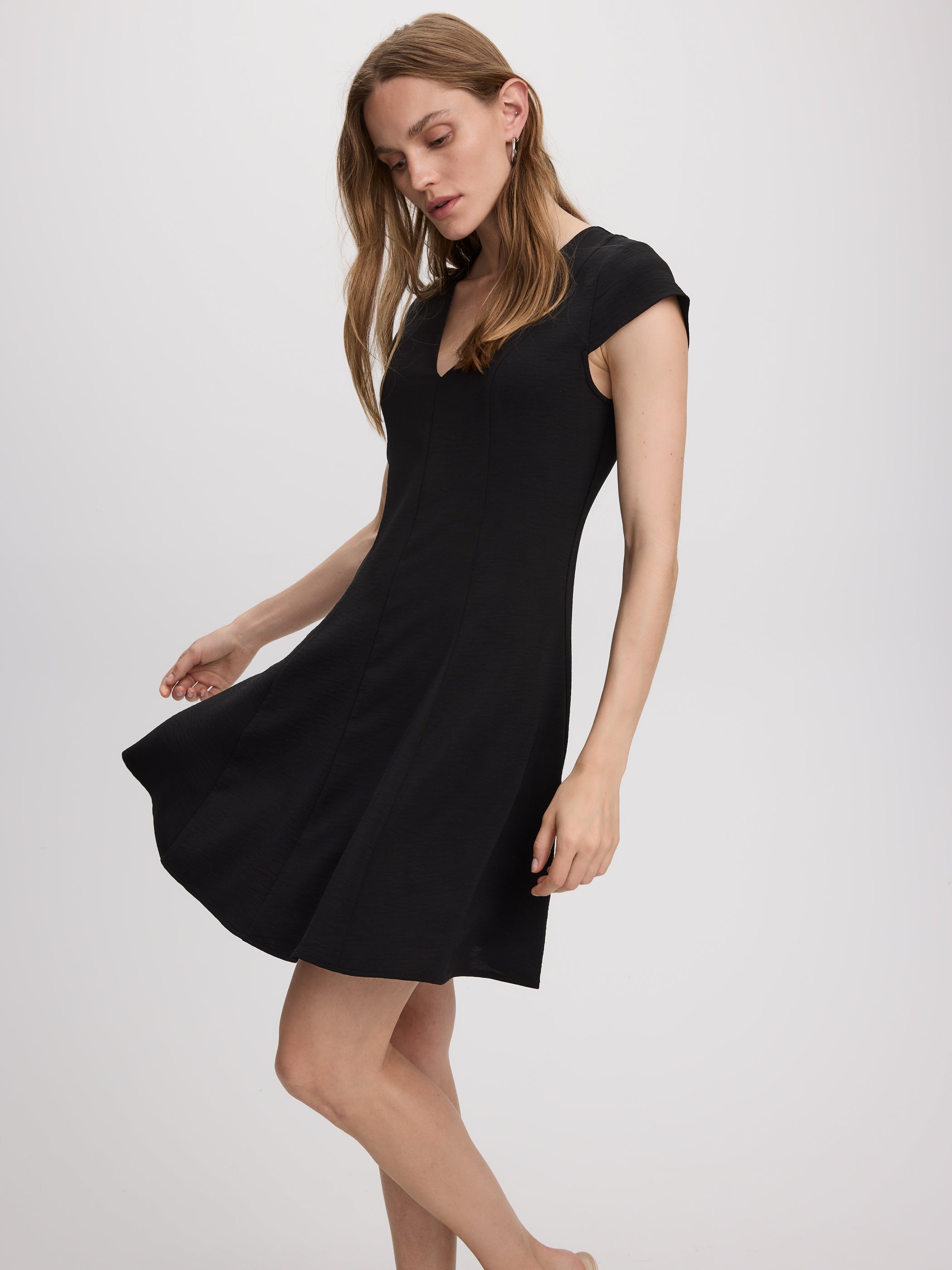 V-Neck Mini Dress