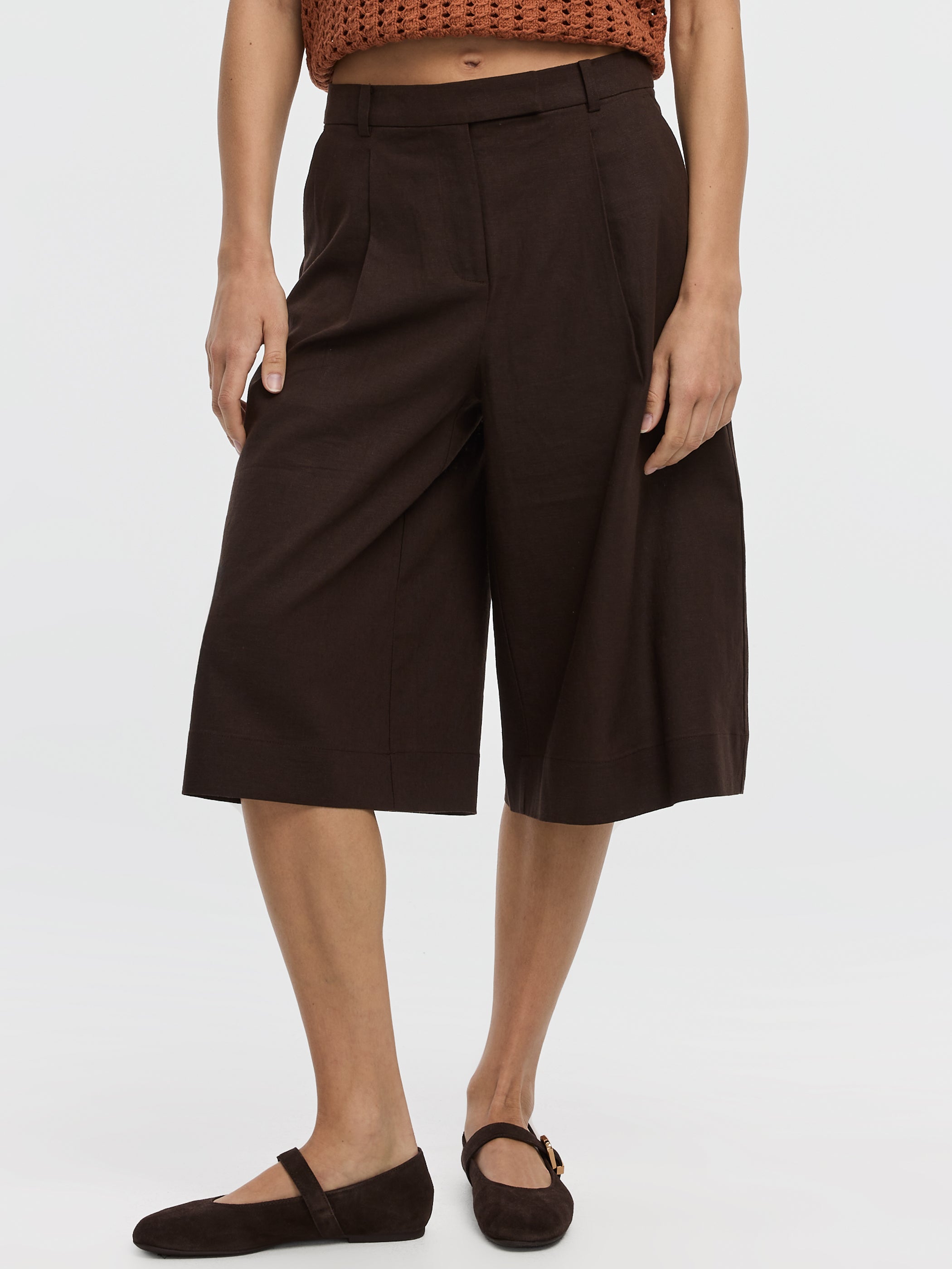 Linen-Blend Bermudas
