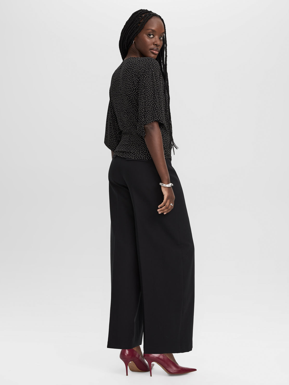Short-Sleeve Boat-Neck Top