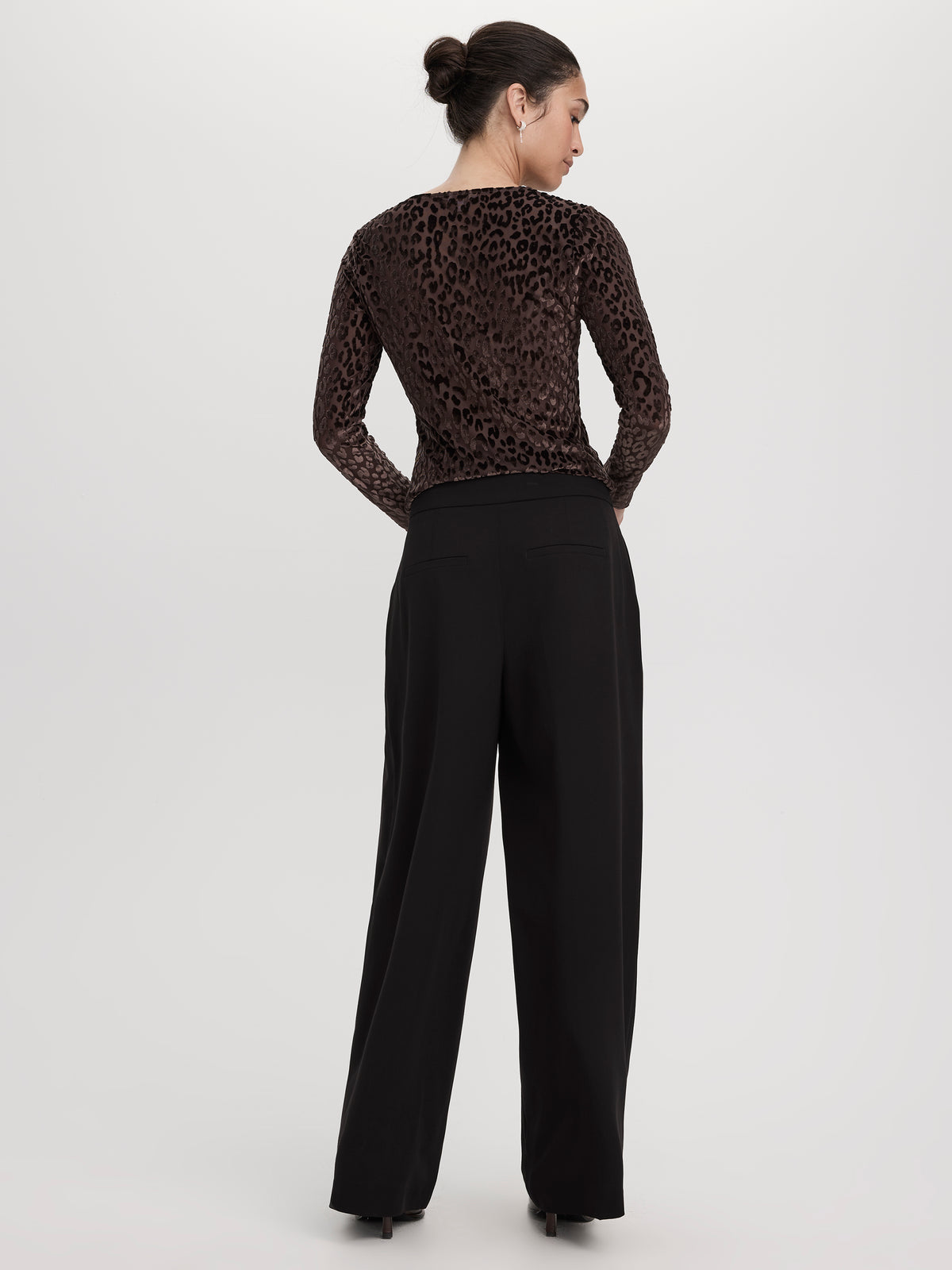 Wide-Leg Wrap-Waist Pant