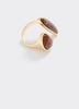 Open Ring with Two Resin Stones