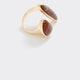 Open Ring with Two Resin Stones