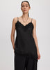 V-Neck Cami with Lace Trim