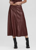Faux Leather Midi Skirt
