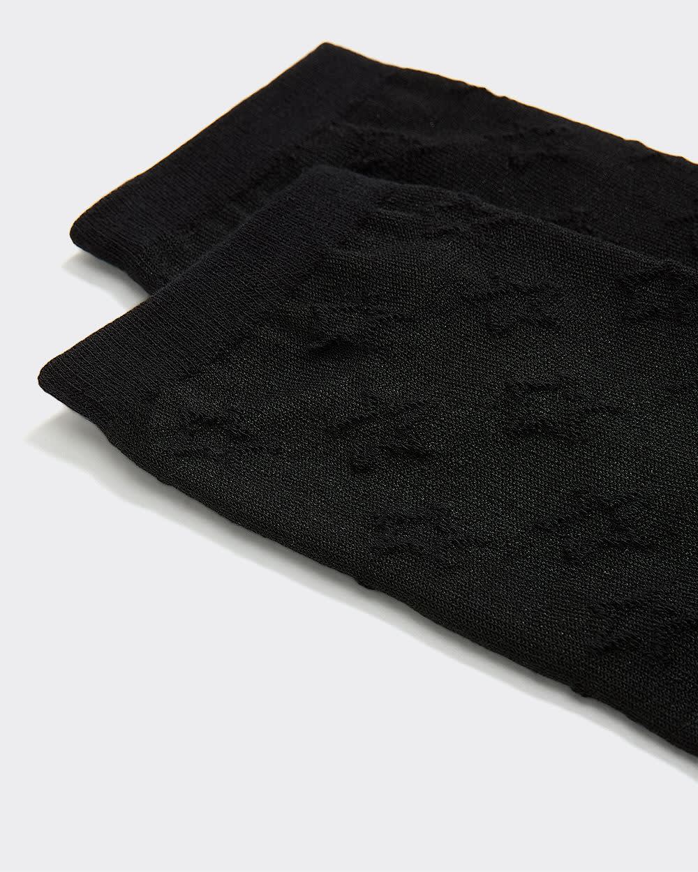 Crew Socks with Textured Stars