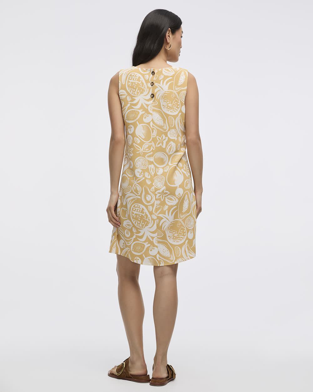 Sleeveless Crew-Neck Shift Dress
