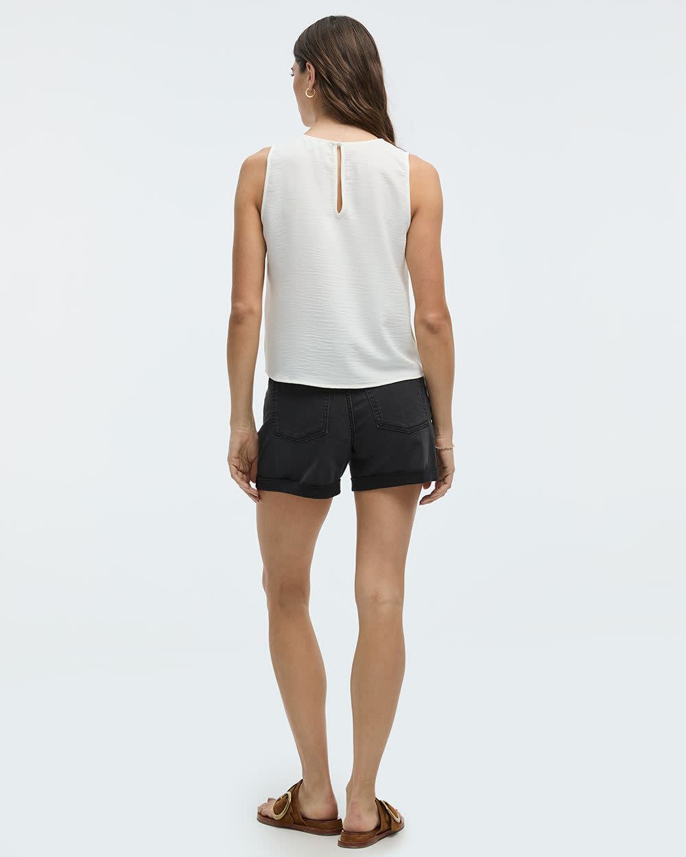 Sleeveless Blouse with Buttons at Sides