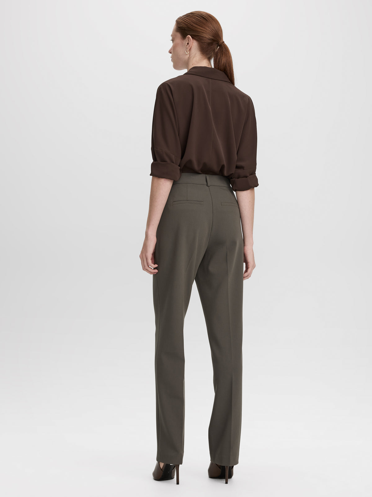 Straight-Leg High-Rise Pants - The Studio