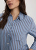 Striped Long-Sleeve Blouse