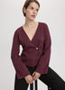 Long-Sleeve V-Neck Wrap Sweater