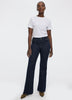 Flare-Leg Mid-Rise Jean with Flap Pockets
