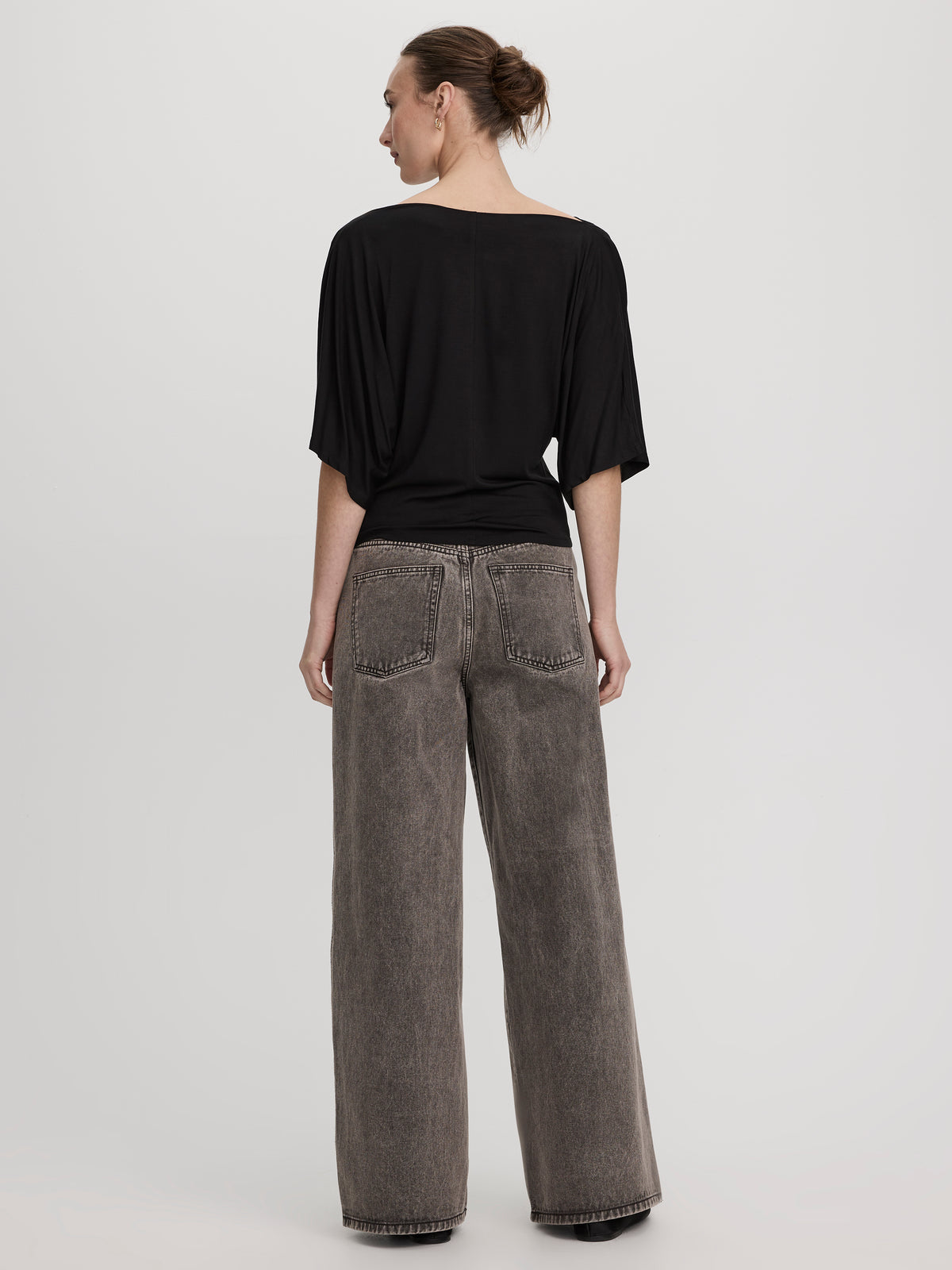 Short-Sleeve Boat-Neck Top