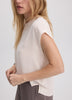 Short-Sleeve Crew-Neck Blouse