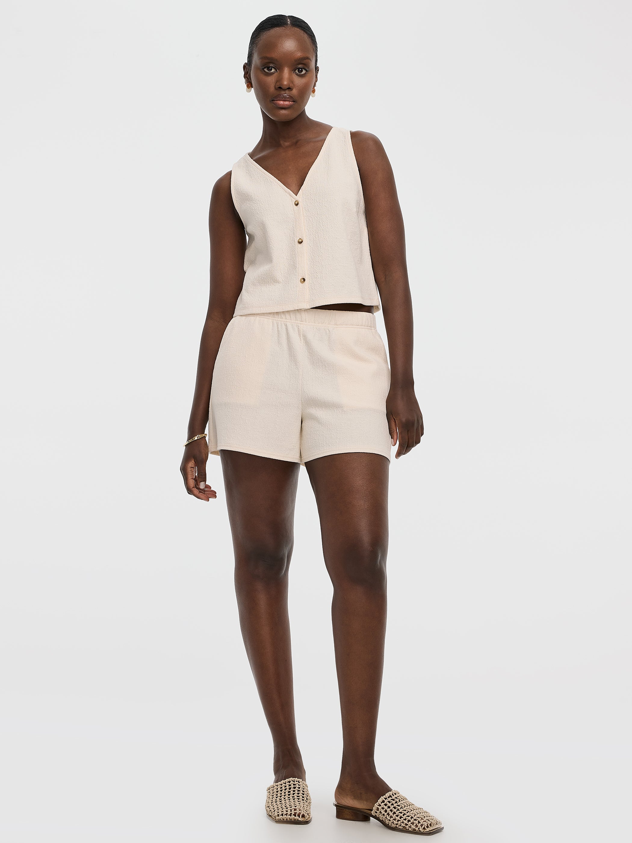 Textured-Knit Shorts