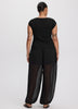 Extended-Sleeve Boat-Neck Ribbed Top