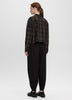 Long-Sleeve Blouse with Mock Neckline with Ruffles