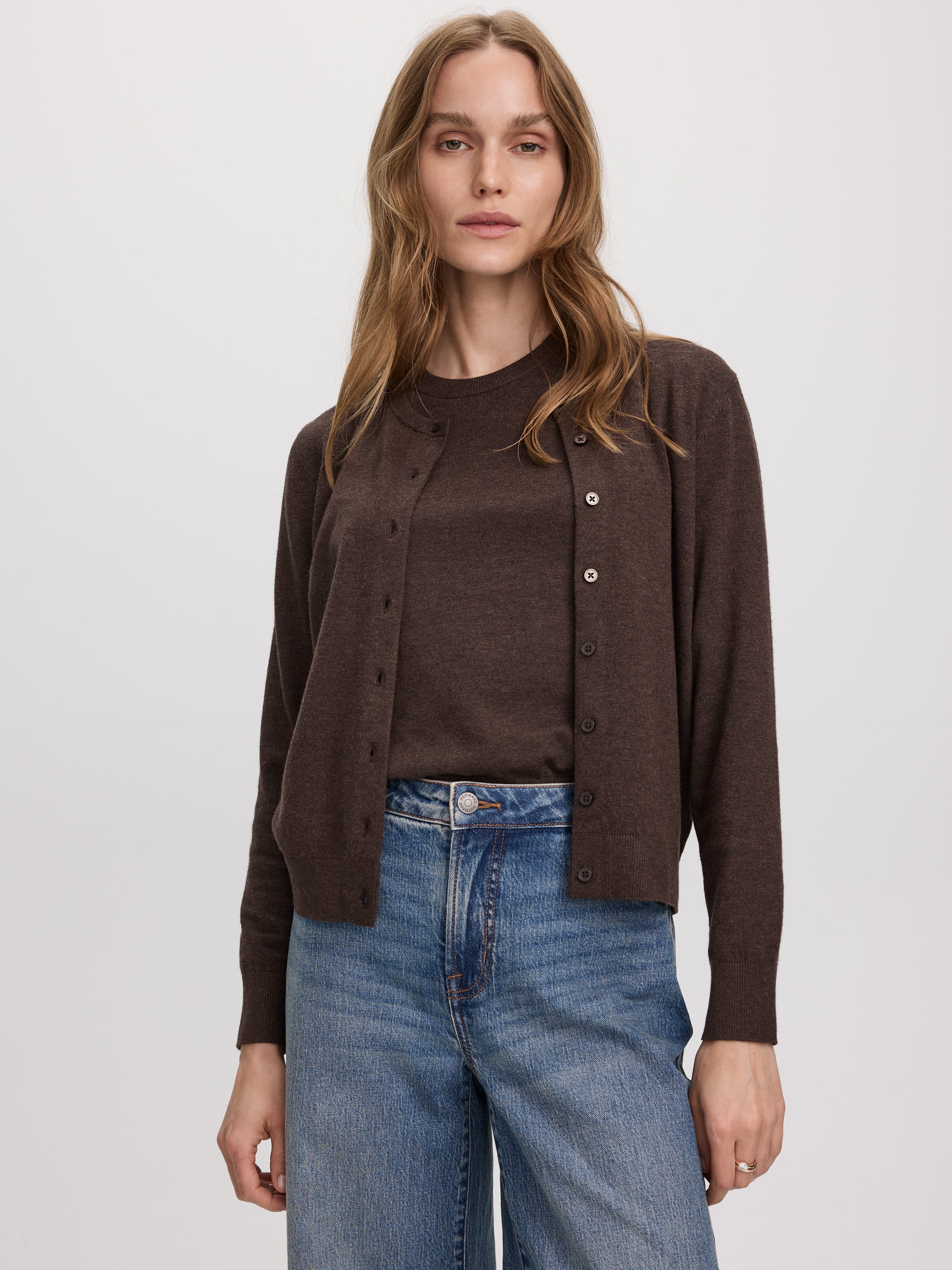 Crew-Neck Cardigan - R Essentials