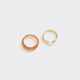 Metal and Resin Rings - Set of 2