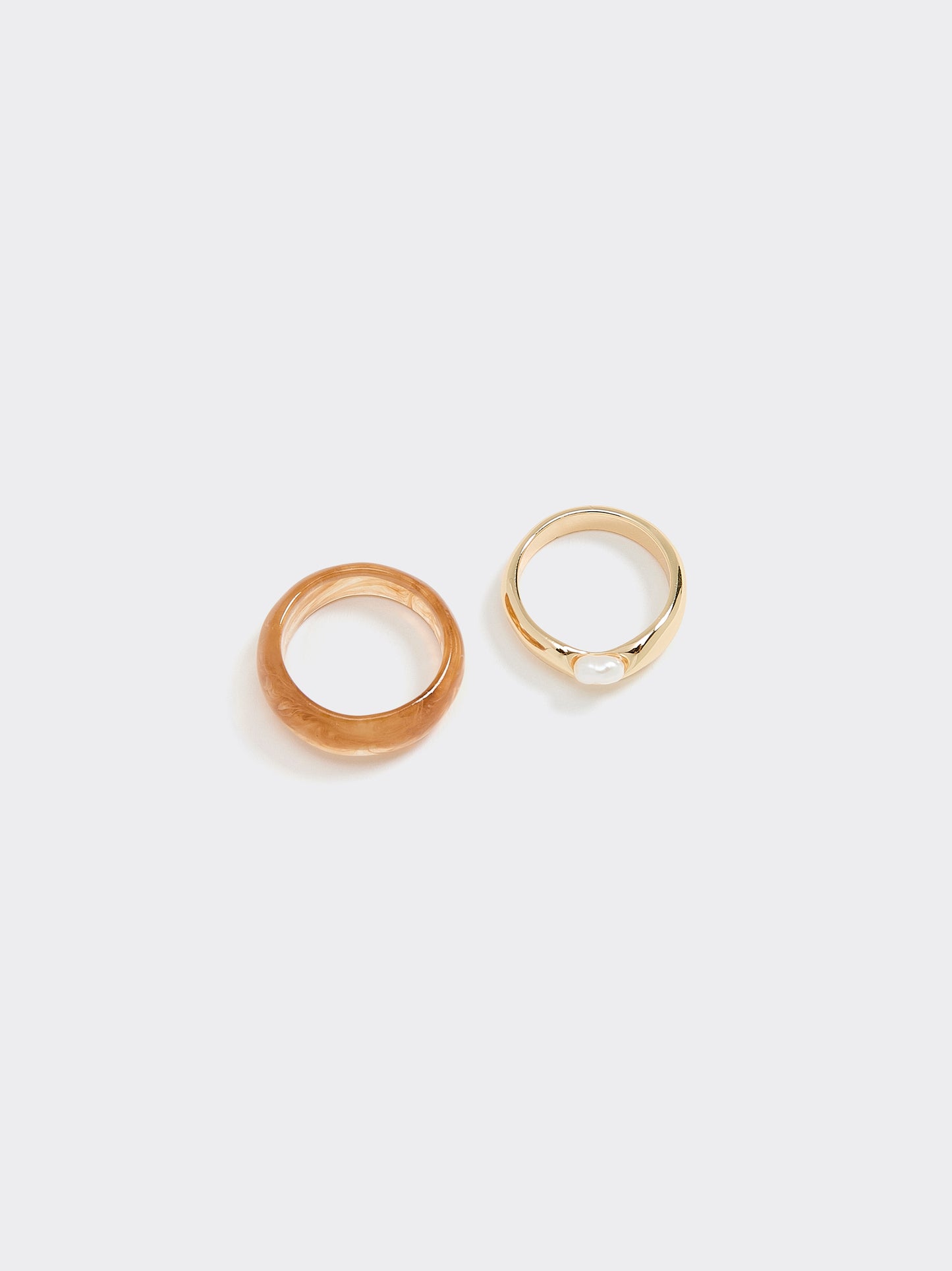 Metal and Resin Rings - Set of 2