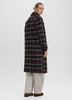 Oversized Double-Breasted Plaid Coat