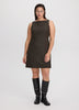 Sleeveless Boat-Neck Fitted Dress