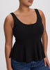 Scoop-Neck Peplum Cami