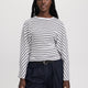 Striped Long-Sleeve Crew-Neck T-Shirt