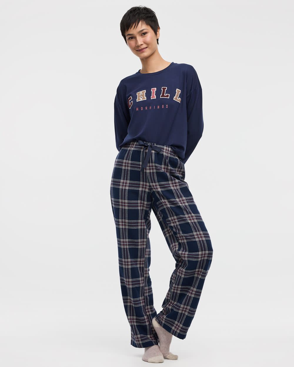 Straight-Leg Flannel Pyjama Pant