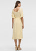Short-Sleeves Scoop-Neck Empire Midi Dress