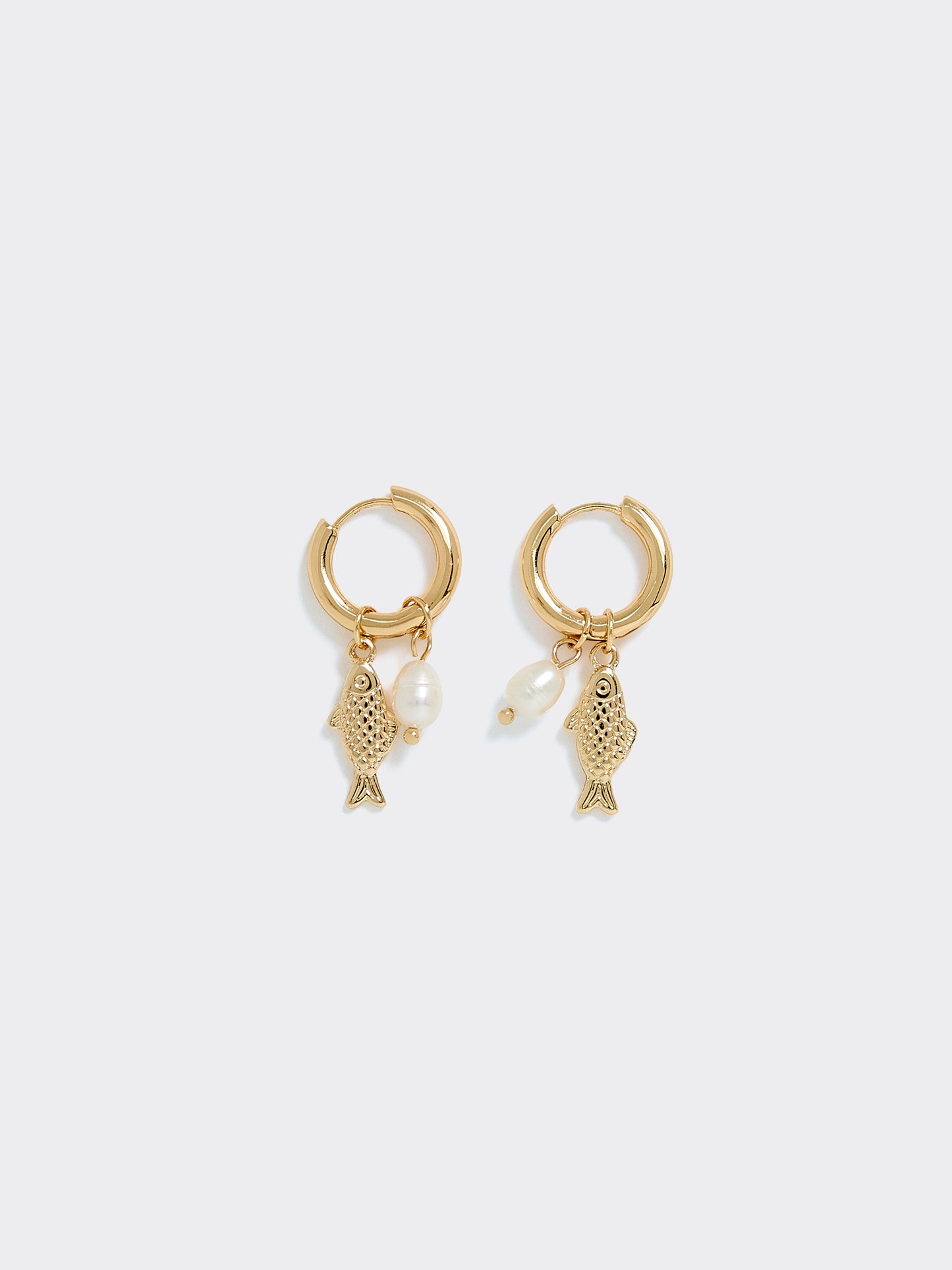 Hoops with Sardine and Freshwater Pearls