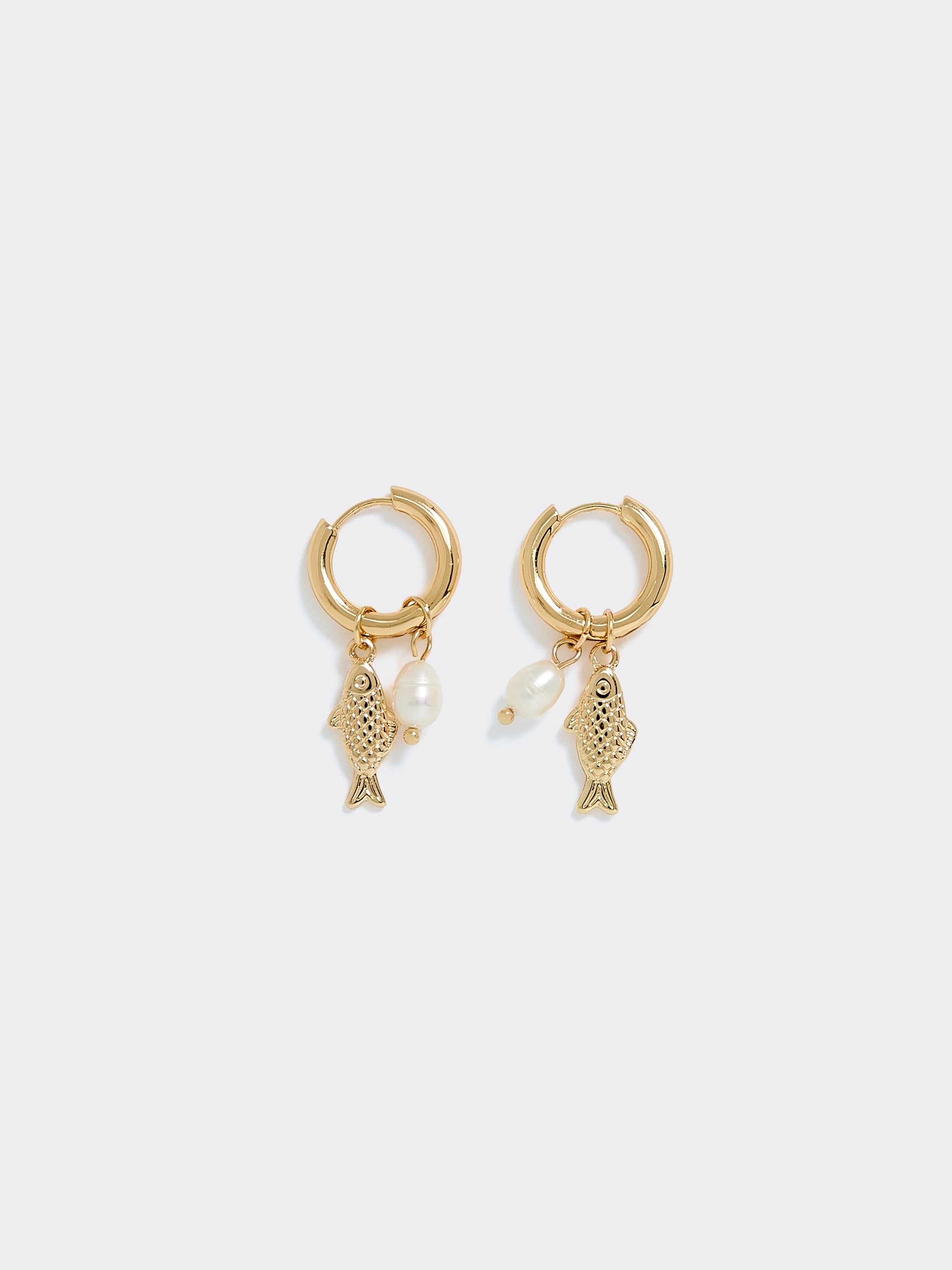 Hoops with Sardine and Freshwater Pearls