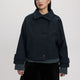 Mock-Neck Wool-Blend Coat