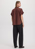 Short-Sleeve Shirt with Notch Collar