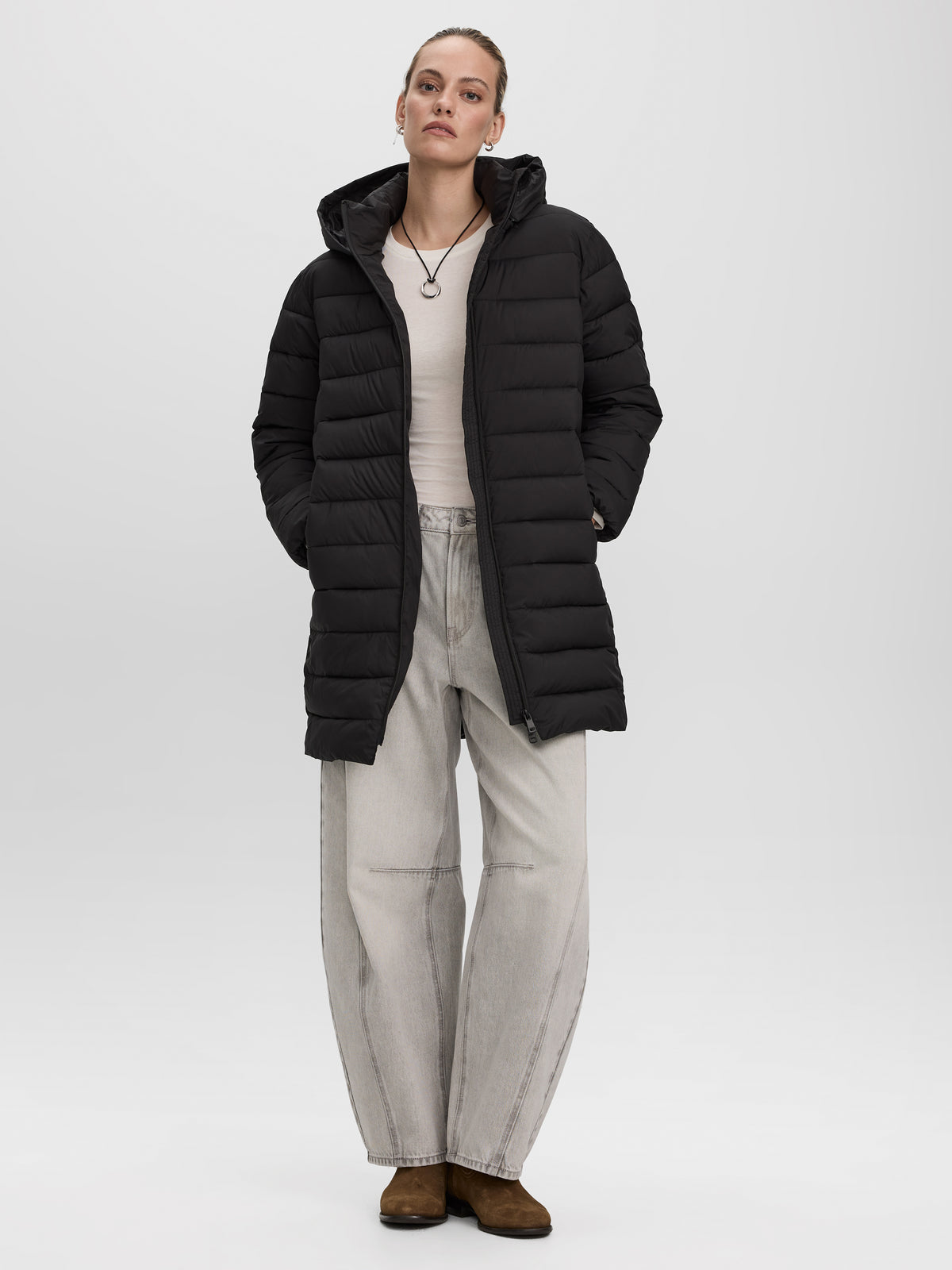 Puffer Jacket with Removable Hood
