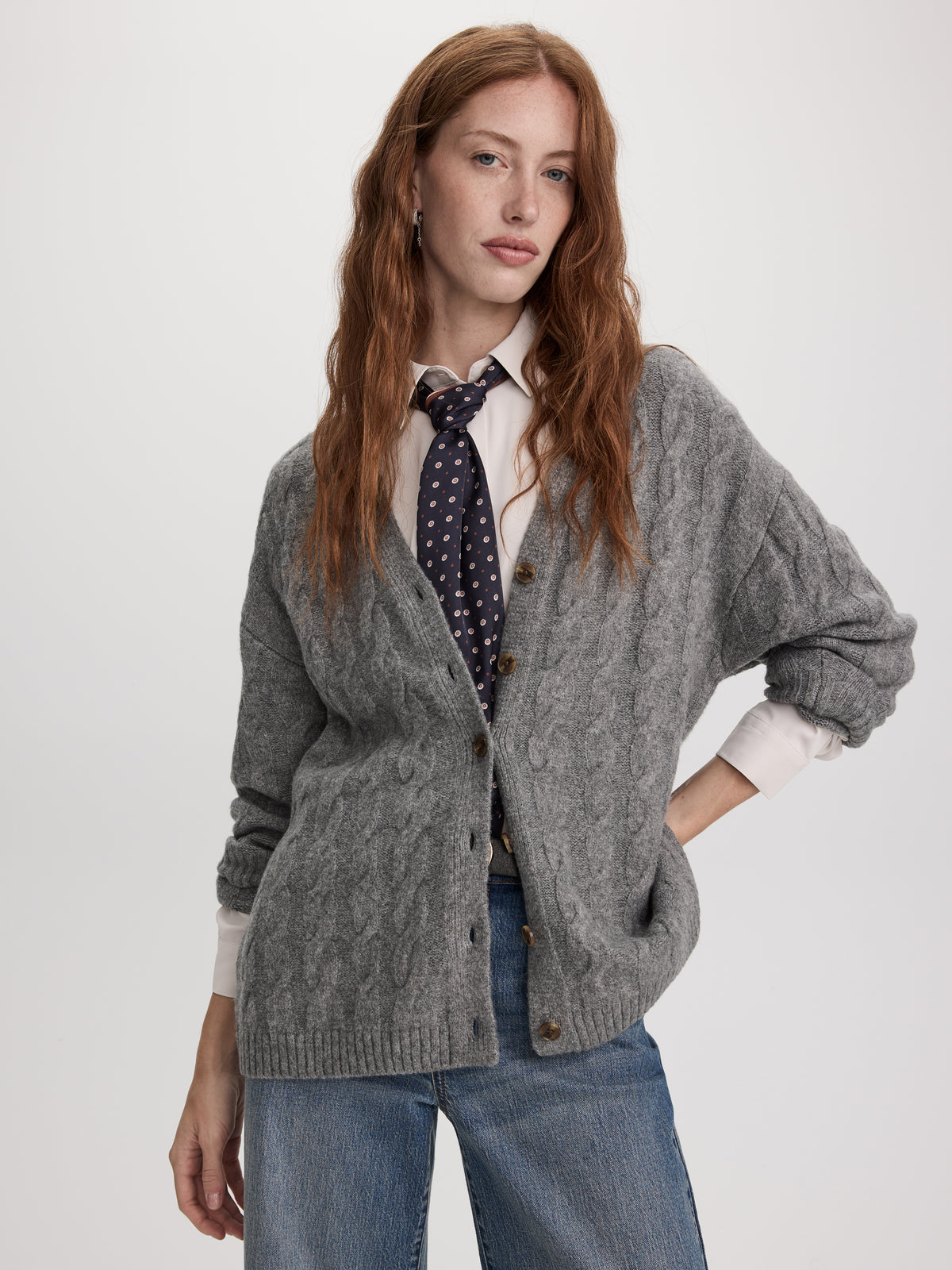 Long-Sleeve V-Neck PlushSoft Cardigan