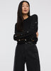 Long-Sleeve Boat-Neck Sweater with Jewelled Details