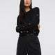 Long-Sleeve Boat-Neck Sweater with Jewelled Details