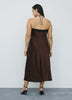 Sleeveless Halter-Neck Maxi Cocktail Dress